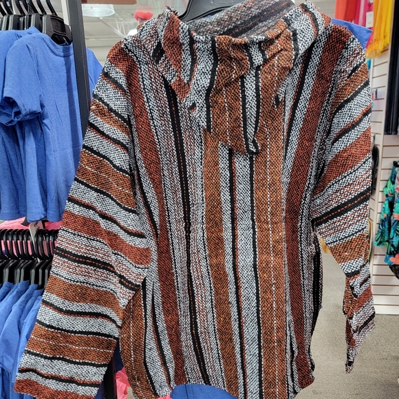 Unisex Mexican Baja Hoodie With Front Pocket - Picture 2 of 3